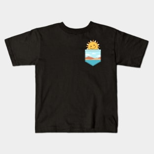 Cute Sun Kawaii Pocket Kids T-Shirt